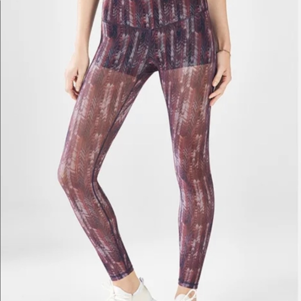 Fabletics women’s Powerform Sheer Mesh Leggings Purple size small